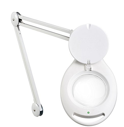 Clarity Craft Blue Light Blocker LED Magnifying Floor Lamp-Magnifier Lighting Len-Low Vision Aid-Eye Safety-Flicker Free-Adjustable Swivel Arm Clamp Light Desk Table Task Reading Hobby Work Bench