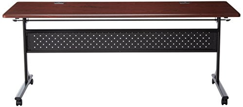 Lorell Flipper Training Table, 46" H x 8" W x 8" L, Mahogany