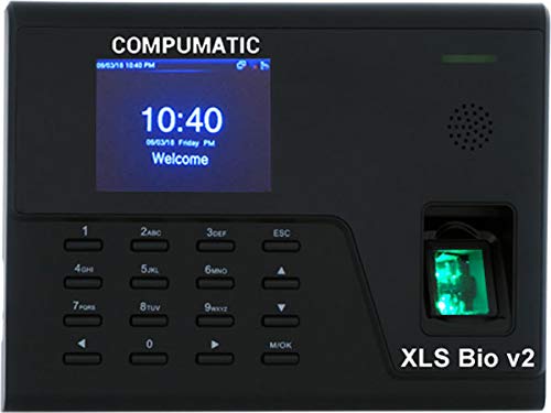 Compumatic XLS Bio v2 Biometric Fingerprint Time Clock System, WiFi, CompuTime101 Software Included, 0 NO Monthly Fees!!