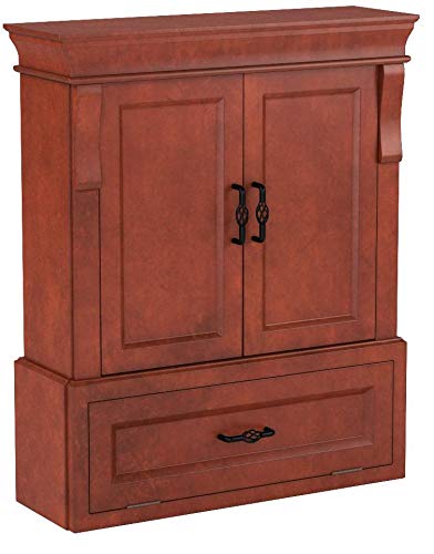 Pegasus NAC02633 Naples Wall Cabinet, Warm Cinnamon