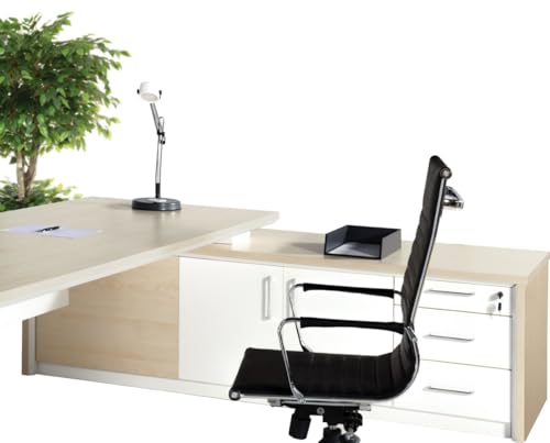 UGOS Executive L-Shaped Office Set with Return & Cabinet