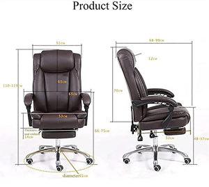 UsmAsk Managerial and Executive Office Chair with Footrest - PU Leather, Adjustable, Thickened Seat