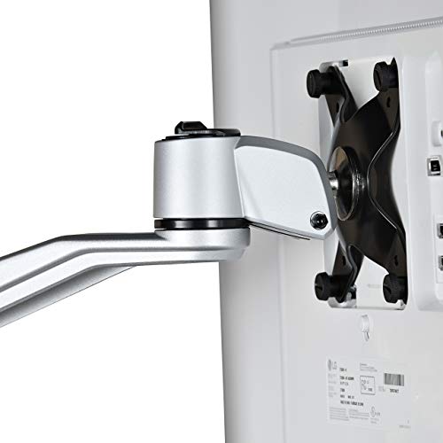 StarTech.com Desk Mount Dual Monitor Arm - Premium Articulating Monitor Arm - up to 27 VESA Mount Displays - Height Adjustable Monitor Mount - Rotate/Tilt/Swivel - Clamp/Grommet - Silver (ARMDUALPS)