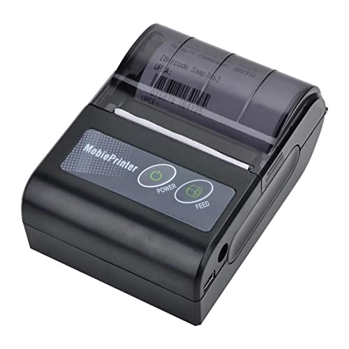 Bluetooth Receipt Printe-r, Wireless POS Printe-r, Ultra-Rugged Portable Bluetooth Receipt Printe-r, 58mm Thermal Receipt Printe-r Supports for Bill, Retails, Store