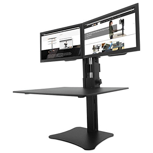 Victor DC350 High Rise Collection Dual Monitor Sit-Stand Standing Desk Converter, 28" by 23" by 15.5", Black