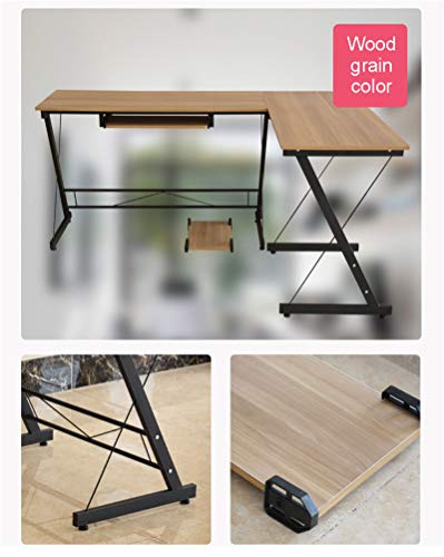 WE&ZHE L Shaped Office Desk, Home Office Corner Computer Desk,Gaming Table Office Workstation Desk,A