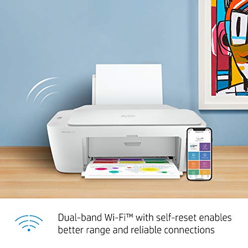 HP DeskJet Series Wireless All-in-One Color Inkjet Printer - Print, Scan, Copy -for Home Business Office - Icon LCD Display, Instant Ink Ready, Up to 1200 x 1200 dpi, Bluetooth 4.1, WiFi, USB