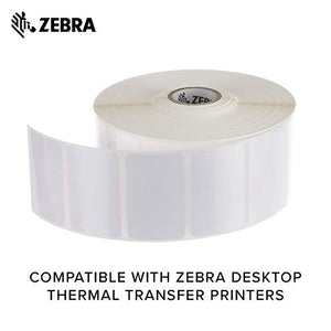 Zebra 2 x 1.25 in Thermal Transfer Polyester Labels Z-Ultimate 3000T Permanent Adhesive Shipping Labels 1 in Core 8 rolls 10031645SP