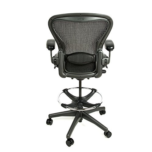 Herman Miller Aeron Drafting Stool Size A with After Market Drafting Ring