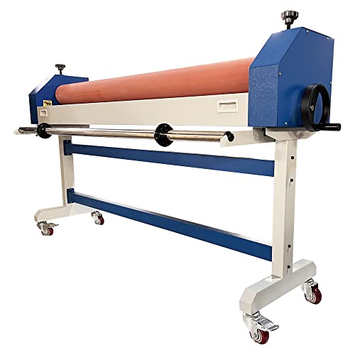 INTSUPERMAI 63" Manual Cold Laminator Machine with Stand & Casters
