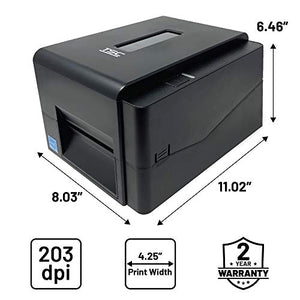 TSC - B01MUHDV6B TE200 Desktop Direct Thermal Barcode Printer - 4.25", 203 dpi