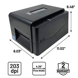 TSC - B08GBF6X5Y TE210 Desktop Thermal Label Barcode Printer - 4.25", 203 dpi - Bluetooth 4.0