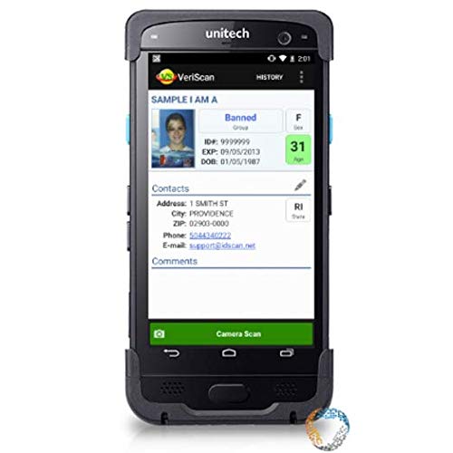 PA730 Rugged Handheld Mobile Driver License Scanner, Total Solution with VeriScan Mobile Software for Access Control and Age Verification - IDWare