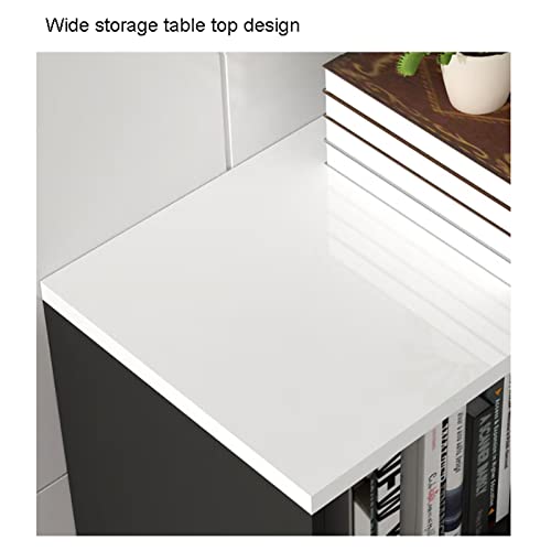 WAOCEO Wood Lateral Filing Cabinet with Door, Printer Stand - White