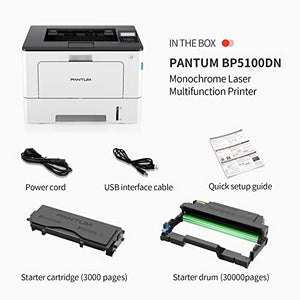 Pantum BP5100DN Monochrome Laser Printer with Built-in Ethernet & USB, Auto 2-Sided Printing, Up to 40 Pages per Minute