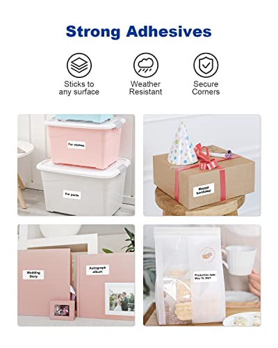 POLONO Label Printer - 150mm/s 4x6 Thermal Label Printer, POLONO 2.25”x1.25” Direct Thermal Label, 1000 Labels, White, Compatible with Amazon, Ebay, Etsy, Shopify and FedEx