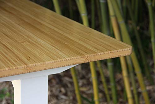 Fully Jarvis Standing Desk 60" x 30" Bamboo Top - Electric Adjustable Desk Height from 30" to 49.3" with Memory Preset Controller (Rectangle, White Frame)