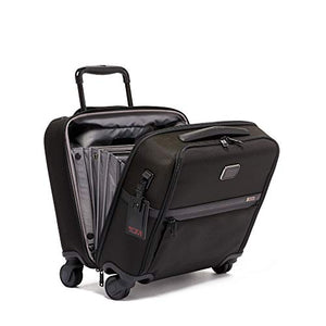 TUMI - Alpha 3 Carry-On 4 Wheeled Laptop Compact Brief Briefcase - 15 Inch Computer Case for Men and Women - Black