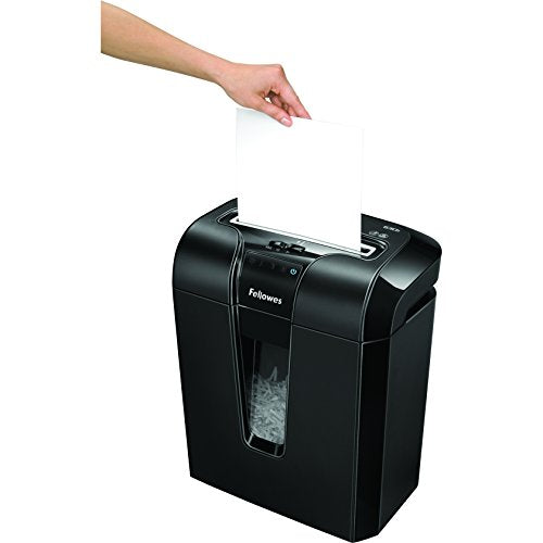 Fellowes Powershred 63Cb 10-Sheet Cross-Cut Paper and Credit Card Shredder with Jam Blocker Technology (4600001),Black
