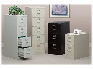 HON 310 Series Four-Drawer Full-Suspension File Cabinet, Letter Size, Light Gray