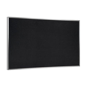 Ghent 4.5" x 6.5" Recycled Rubber Bulletin Board, Solid Black Rubber, Aluminum Frame