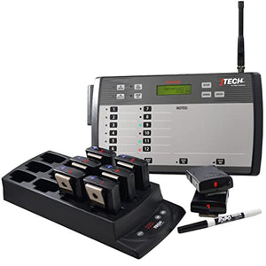 J-Tech ServerCall® Transmitter Paging System with 6 Rugged Pagers