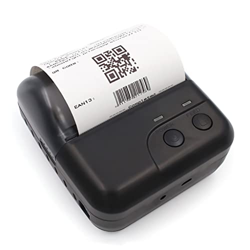 80mm Mini Thermal Printer Receipt Printer USB BT Connection ESC/POS Command Compatible with Windows Android iOS