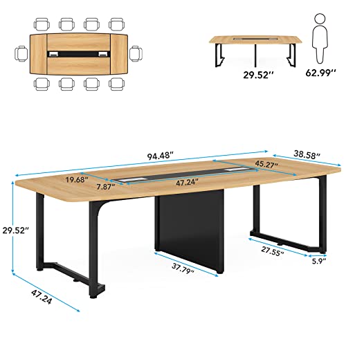 Tribesigns 8FT Conference Table, Large Modern Rectangular Meeting Table
