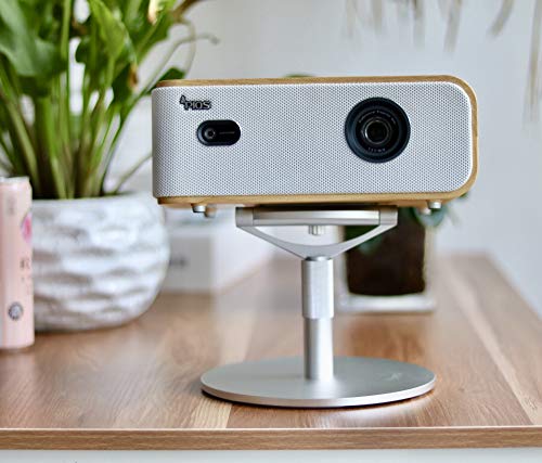 PIQS Q1 Home 4D Auto Keystone Pico Projector Bundle with Portalbe Projector Stand- Silver