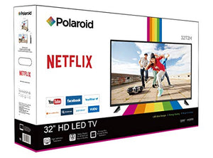 TV Large Screen Polaroid 32" Class HD (720P) Smart LED TV T.V Television Movie High Definition Watch Movies Shows