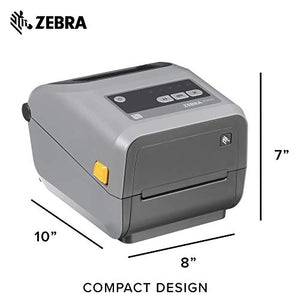 Zebra - ZD420t Thermal Transfer Desktop Printer for Labels and Barcodes - Print Width 4 in - 203 dpi - Interface: Bluetooth, Ethernet, USB - ZD42042-T01E00EZ