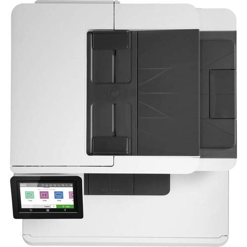 HP Color Laserjet Pro MFP M479fdw Wireless Laser All-in-One Printer, Copier, Scanner, Fax, W1A80A#BGJ with Power Strip Surge Protector + Electronics Basket Microfiber Cleaning Cloth