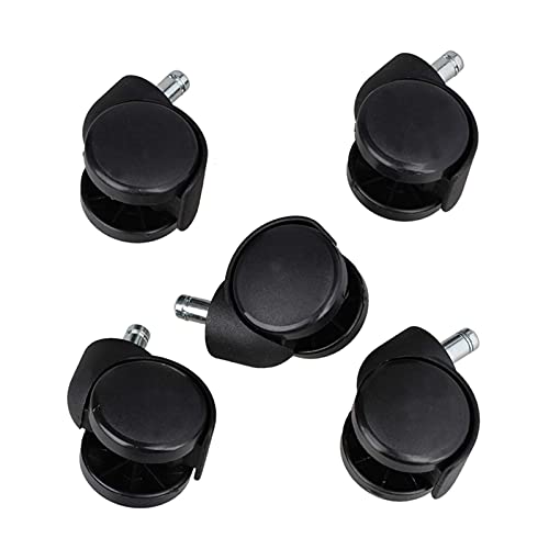 Caster Wheels Set of 4 Black Swivel Casters - Office Chair Replacement Castors