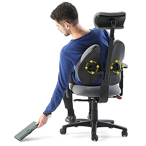 SKUAI Executive Office Chair with Adjustable Armrest - Red