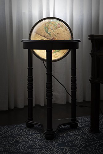 Replogle Globes Lancaster Illuminated Globe, Antique Ocean, 12-Inch Diameter, Large, Off-White