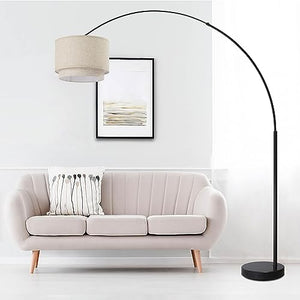 Major-Q Modern Arc Floor Lamp 81" Tall Standing Lamp for Living Room - Beige (6938DS)