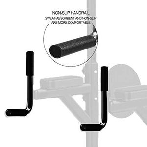 KINGC Heavy Power Tower Dip Stands Adjusting Pull Up/Push IP Bench Fitness Rack Home Gyms Strength Training Equipment Workout Machine 330 Lbs Load (A)