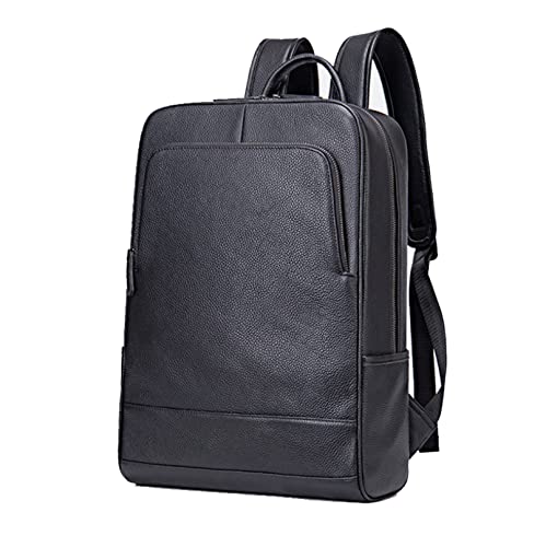 Large Capacity Business Men's Backpack Leather Backpack Outdoor Men's Computer Backpack, Simple Casual Business Backpack