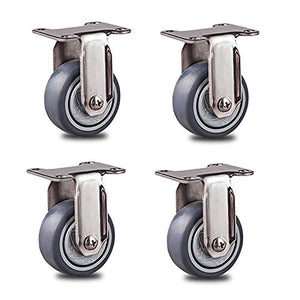 IkiCk Office Chair Swivel Caster Wheels - Grey 38mm/1.5in & 50mm/2in