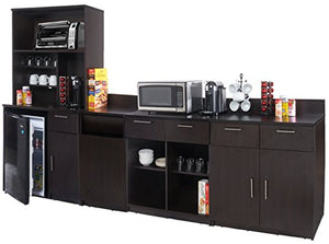 BREAKtime Espresso Lunch Room Furniture Buffet Model 3262 5 Piece Group - Factory Assembled