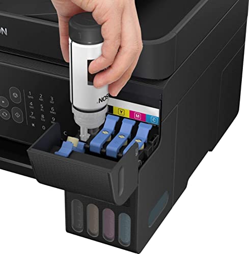 Epson EcoTank ET Series Wireless Color Inkjet All-in-One Supertank Printer, Voice Activated - 10.5 ppm, Print Scan Copy, Borderless Photo Printing, Ethernet, Black