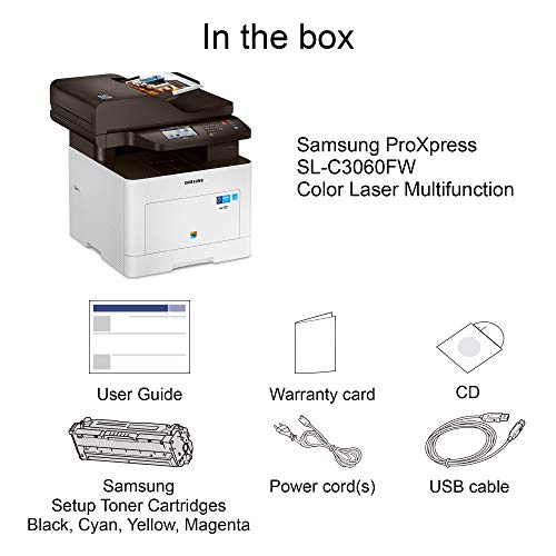 Samsung ProXpress C3060FW All in One Color Laser Printer with Wireless & Mobile Connectivity, Duplex Printing, Print Security & Management Tools, Amazon Dash Replenishment Enabled (SS212A)