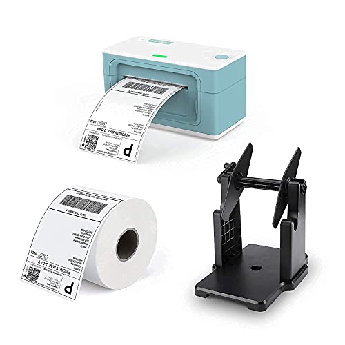 MUNBYN Thermal Label Printer, with Pack of 500 4x6 Roll Labels and Label Holder,High Speed Direct USB Thermal Barcode 4×6 Shipping Label Printer Marker