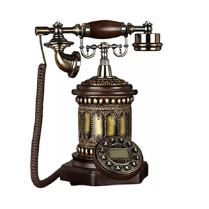 None Antique Corded Caller ID Landline Home Phone Vintage Classic Cylindrical Fixed Telephone (Color: Style 3, Style 1)