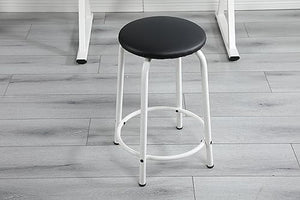 HOYA PONYOO Drafting Printing Table with Chair and Storage, Tempered Glass, Adjustable Tilt, White