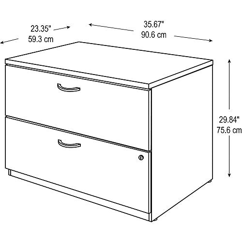 Bush Business Furniture Series C Collection 36W 2Dwr Lateral File in Warm Oak
