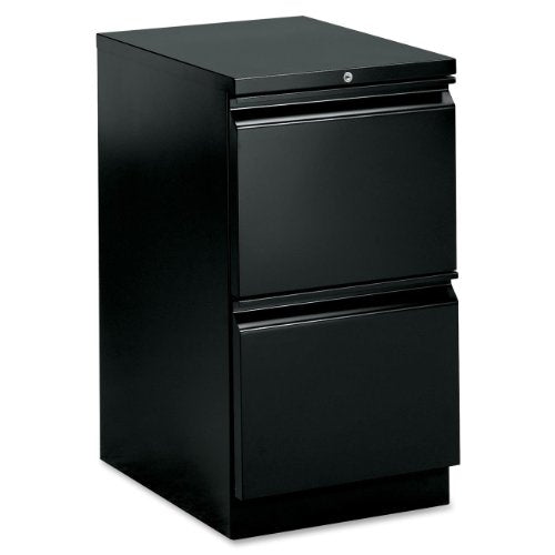 HON Brigade Mobile Pedestal | 2 File Drawers | Radius Pull | 15" W | Black Finish