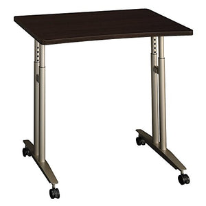Bush Business Furniture Series C 36W Adjustable Height Mobile Table in Mocha Cherry