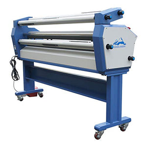 FOKOCALI 55in Wide Format Cold Laminator 110V Full-auto Heat Assisted Roll to Roll Large Format Laminating Machine