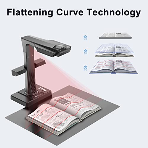 CZUR ET16 Plus Advanced Book & Document Scanner with Auto-Flatten & Deskew Tech